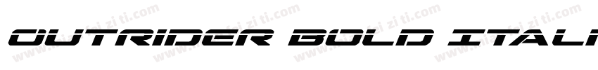 Outrider Bold Italic字体转换